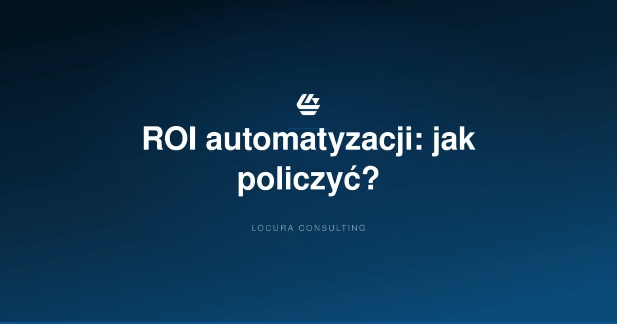 ROI automatyzacji magazynu, zwrot z inwestycji automatyzacja, kalkulator ROI magazyn - LOCURA Consulting